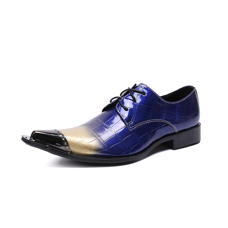 Two Tones Accent Oxford Shoes for Men Lace up Form