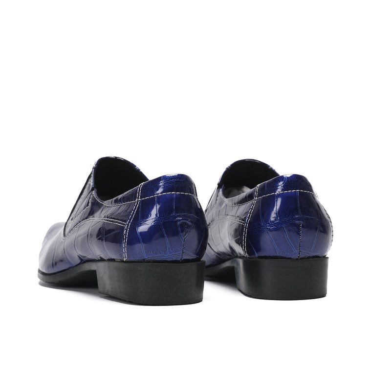 Slip on Oxford for Men Low Block Heel Formal Shoes