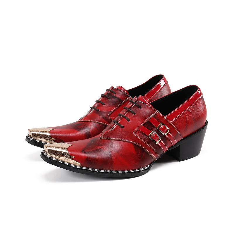 Exquisite Metal Toe Oxfprds for Men Lace Up Style 