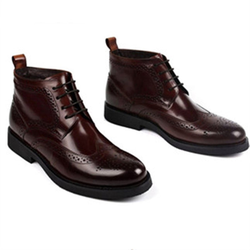 Solid Color Casual Style Ankle Boot for Men Premiu