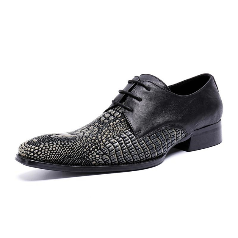 Classic Lace-up Business Oxfords for Men Genuine L