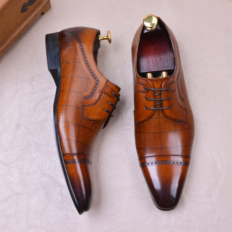 Fashion Oxford for Men Formal Shoes Lace Up Style 