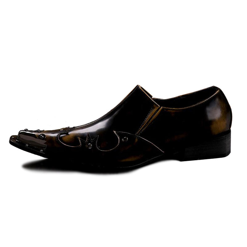 Oxford For Man Formal Shoes Slip On Style OX Leath