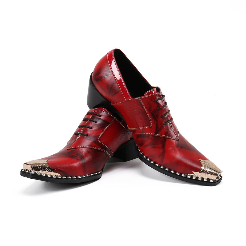 Exquisite Metal Toe Oxfprds for Men Lace Up Style 