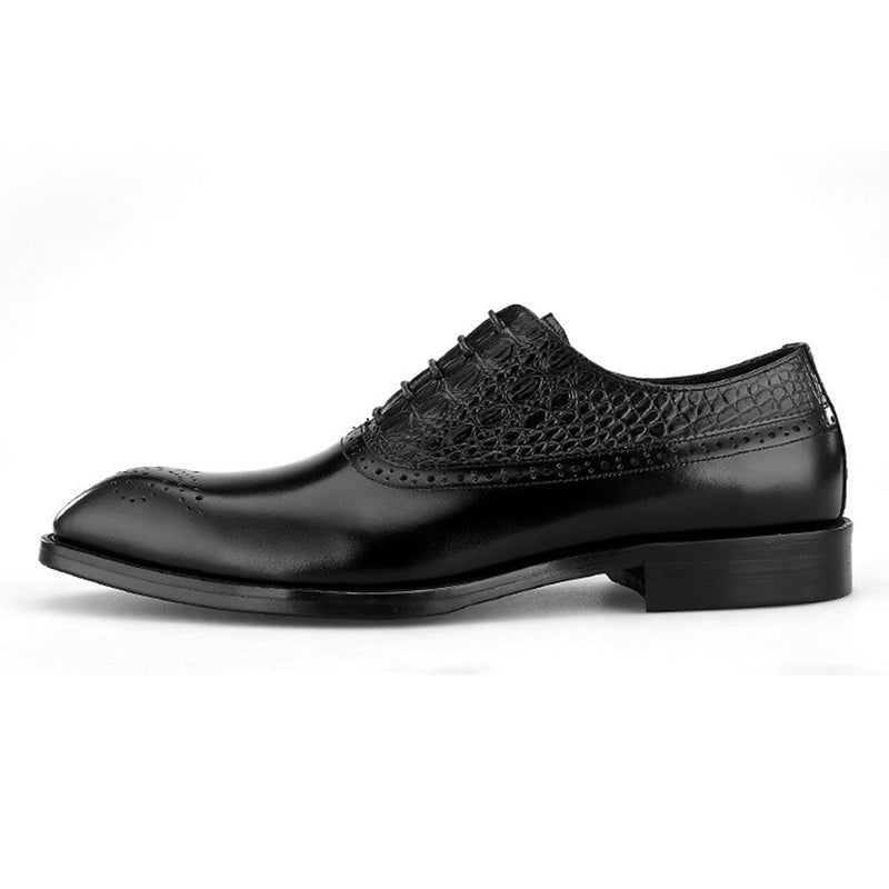 Oxford For Man Brogue Shoes Lace Up Style Genuine 