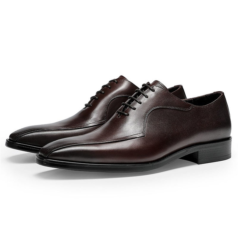 Derby Shoes for Men Oxford Shoes Burnished Square 