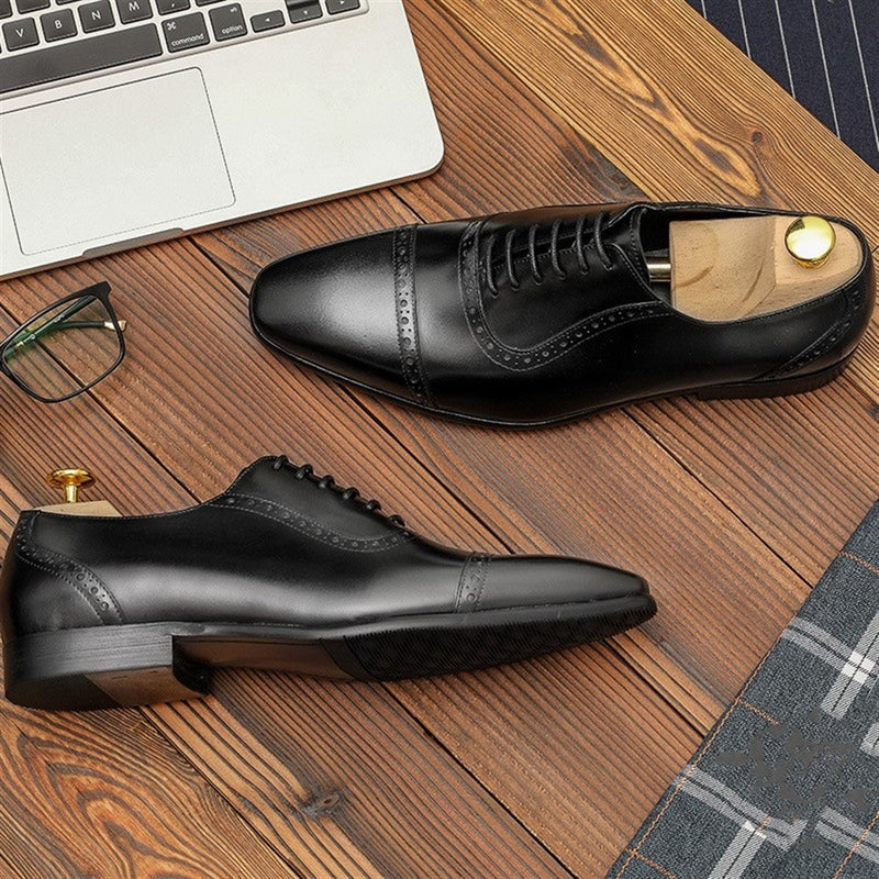 Premium Genuine Leather Derby Oxford Shoes for Men
