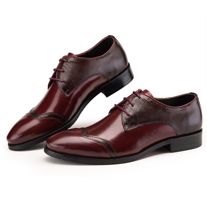 Hand-made Round Toe Brogue Oxford for Men Formal S