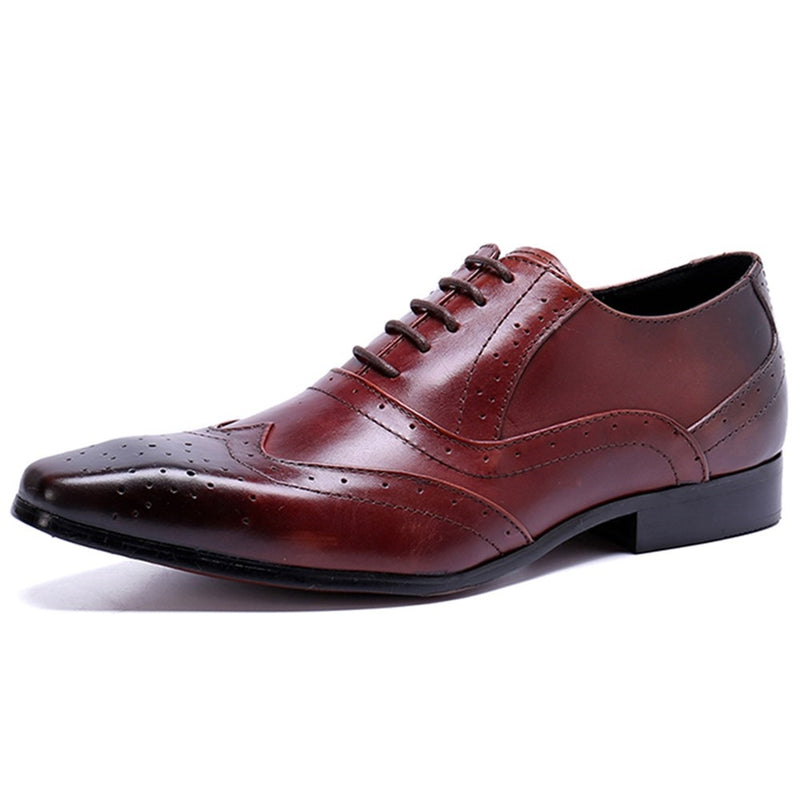 Oxford For Man Formal Brogue Shoes Lace Up Style H