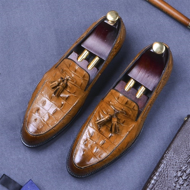 Burnished Crocodile Oxford for Men Formal Shoes Sl