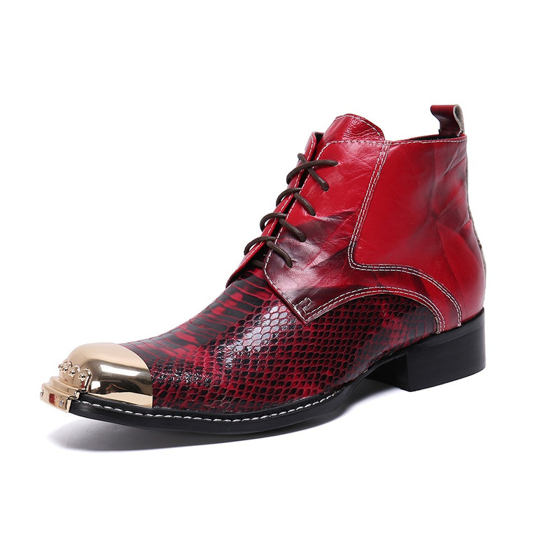 Ankle Boot For Men High Top Boot Lace Up Style Pre