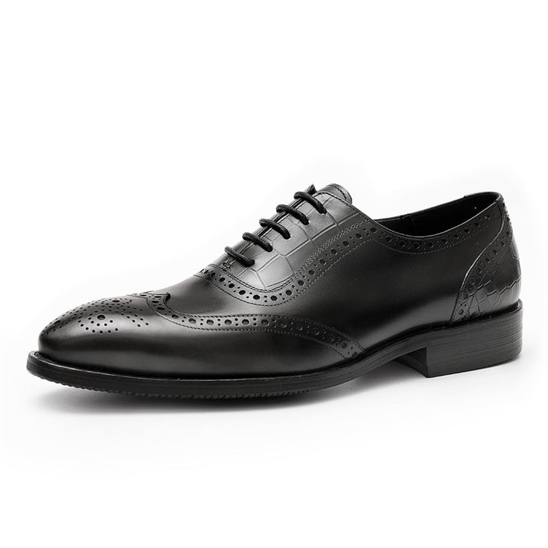 Premium Genuine Leather Full Brogue Oxford Shoes f