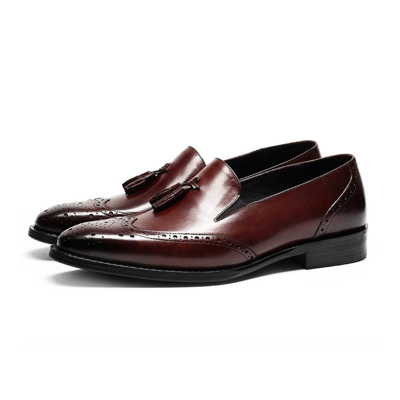 Retro Colors Brogue Oxford Shoes for Men Formal Sh