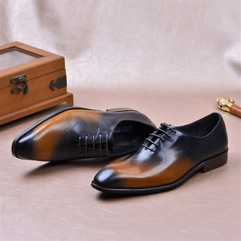 Brogue Carving Oxford for Men Formal Dress Shoes L