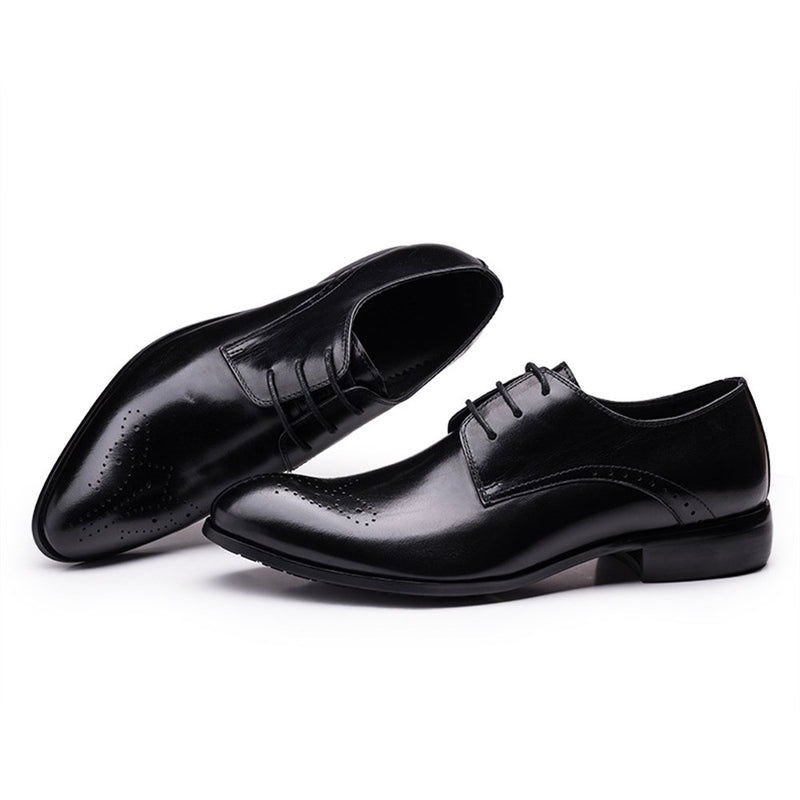 Pointed Toe Carving Business Oxford for Men Formal