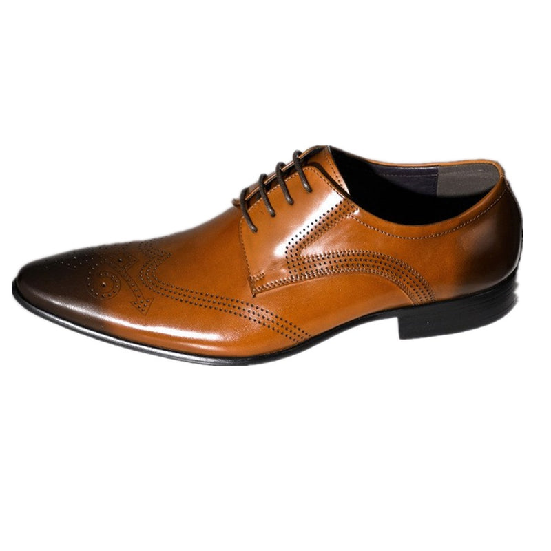 Brogue Oxford for Men Formal Shoes Lace Up Style P