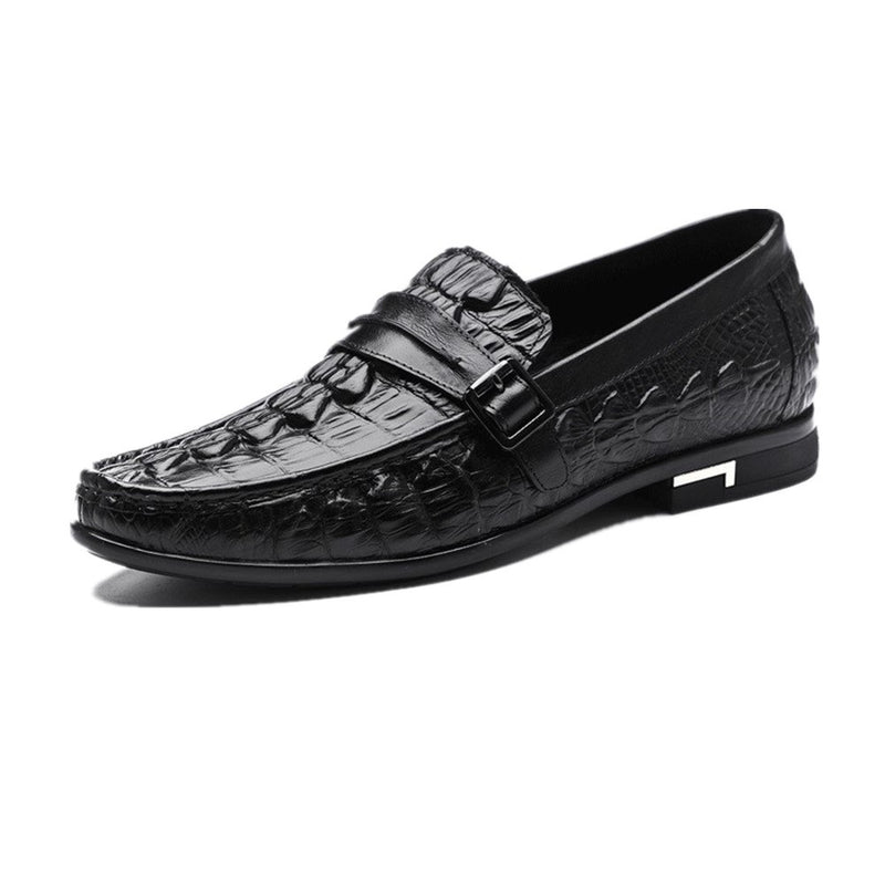 Low Top Crocodile Texture Loafer for Men Oxford Sl