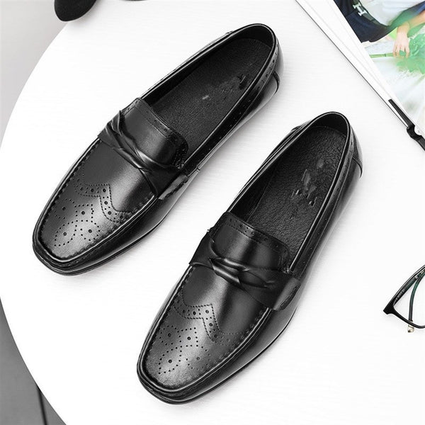 Brogue Oxford Shoes for Men Formal Shoes Slip On S