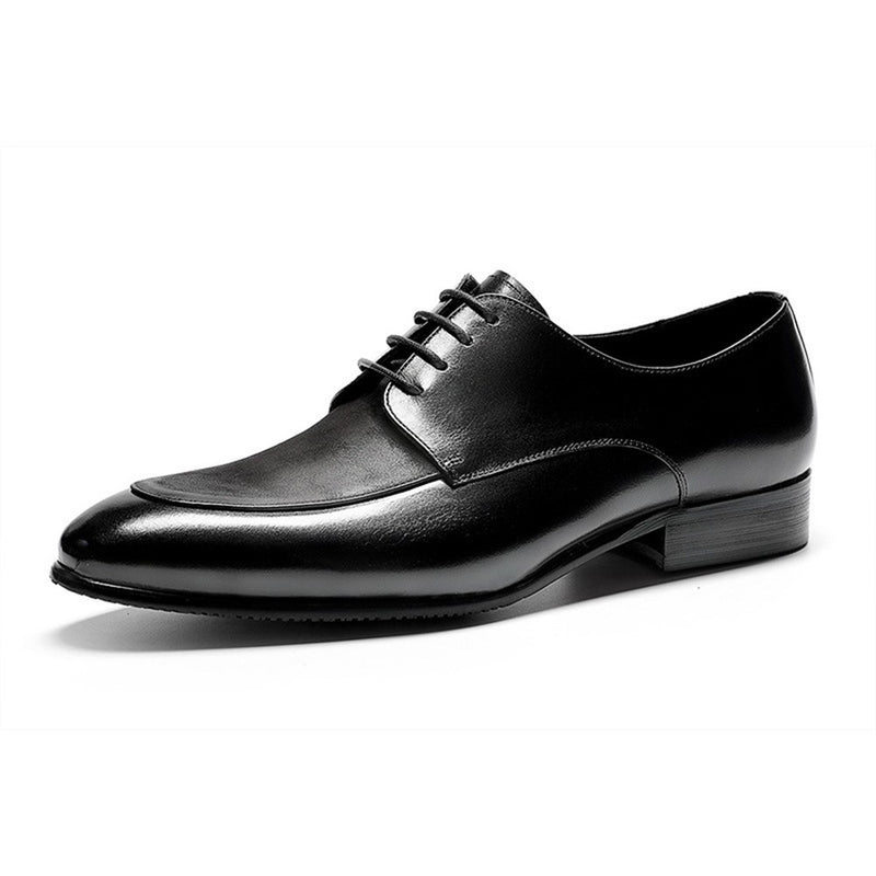 Premium Genuine Leather Pointed Toe Derby Oxford S