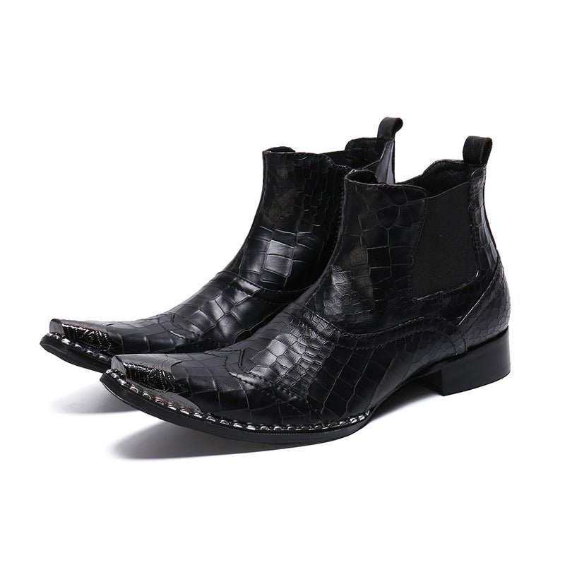 Ankle Boot For Men High Top Boot Slip On Style Pre