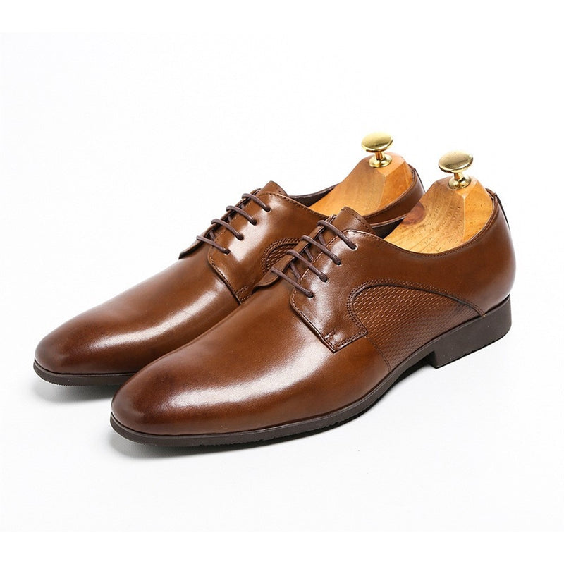 Lace Up Style Derby Oxford Shoes for Men Formal Sh