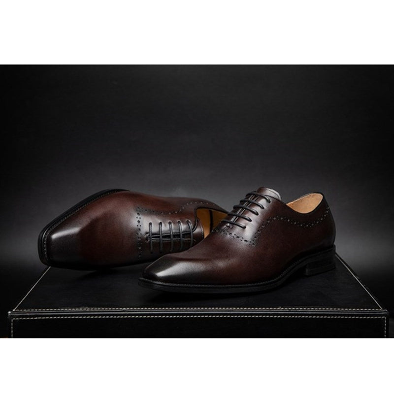 Hand-made Oxford for Men Derby Shoes Lace Up Style