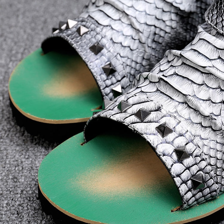 Fashion Roman Sandals for Men Ankle Slipper Pull O