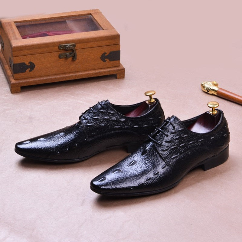 Mens Lace Up Casual Patent Leather dress formal Shoes