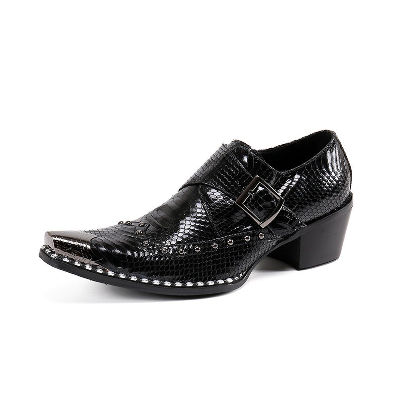 Exquisite Metal Toe Oxfords for Men Slip On Style 