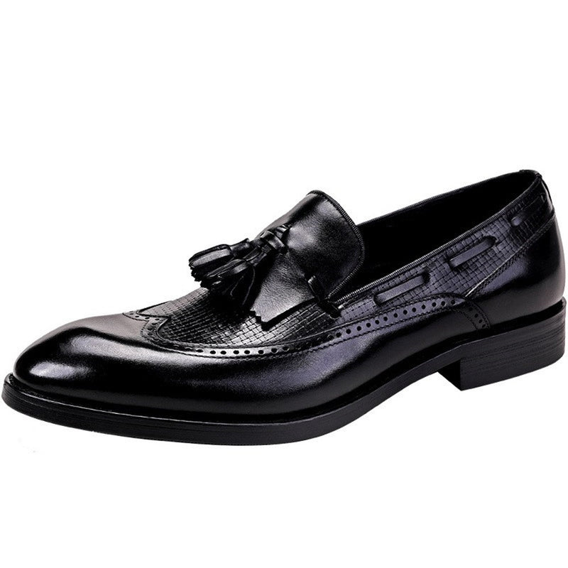 Casual Loafer Tassels Carving Wingtip Oxford for M