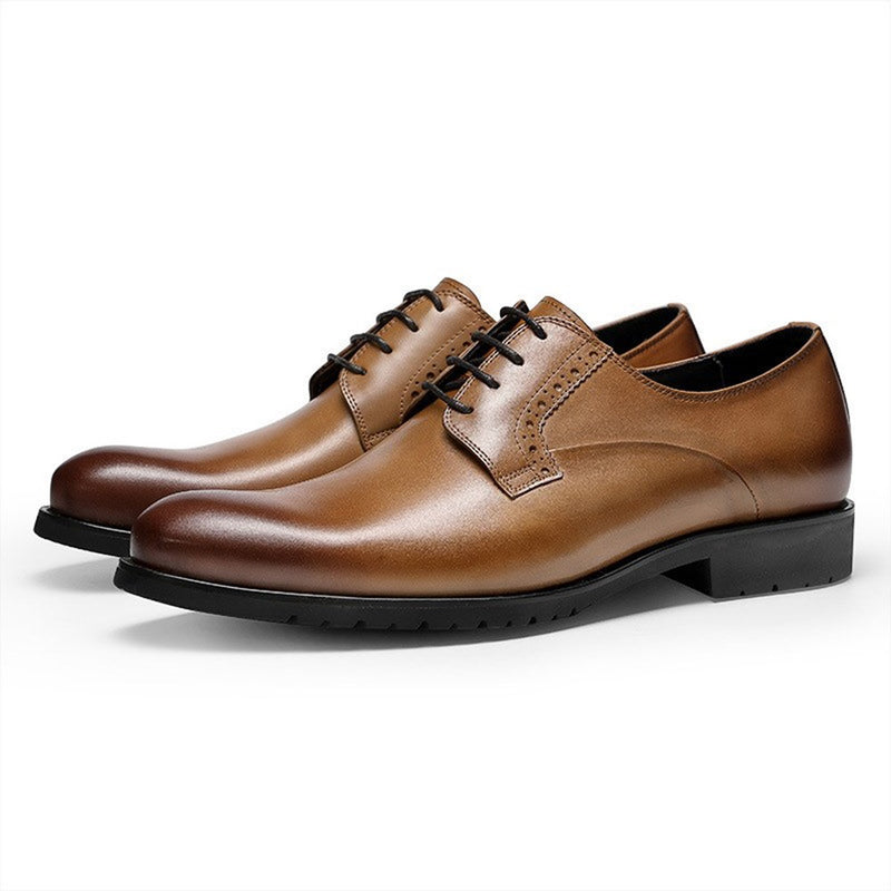Burnished Derby Oxford Shoes for Men Formal Shoes 